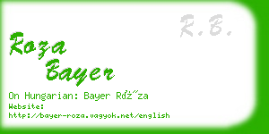 roza bayer business card